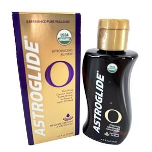 Astroglide O Sensual Massage Oil Lube 4 OZ Organic Essential Hydrating Seunsual